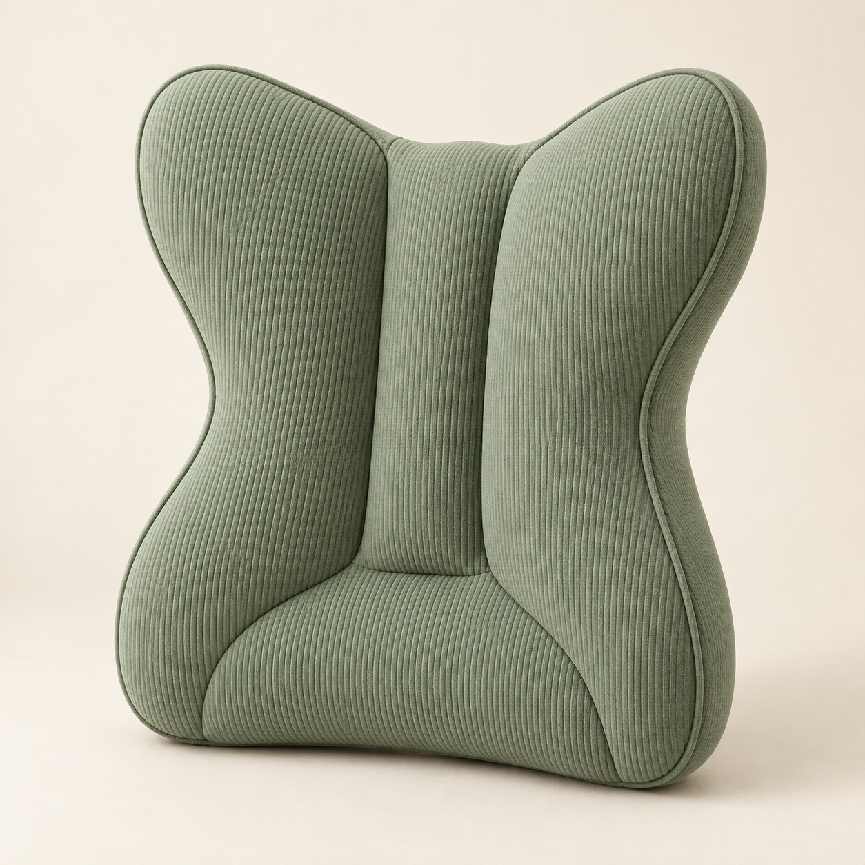 Contour Wing Back Pillow in Sage