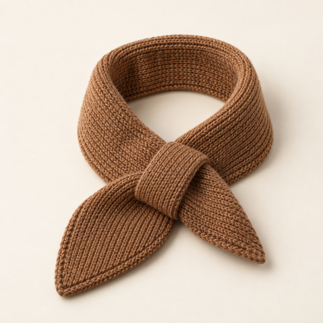 Caramel Cozy Knit Dog Scarf