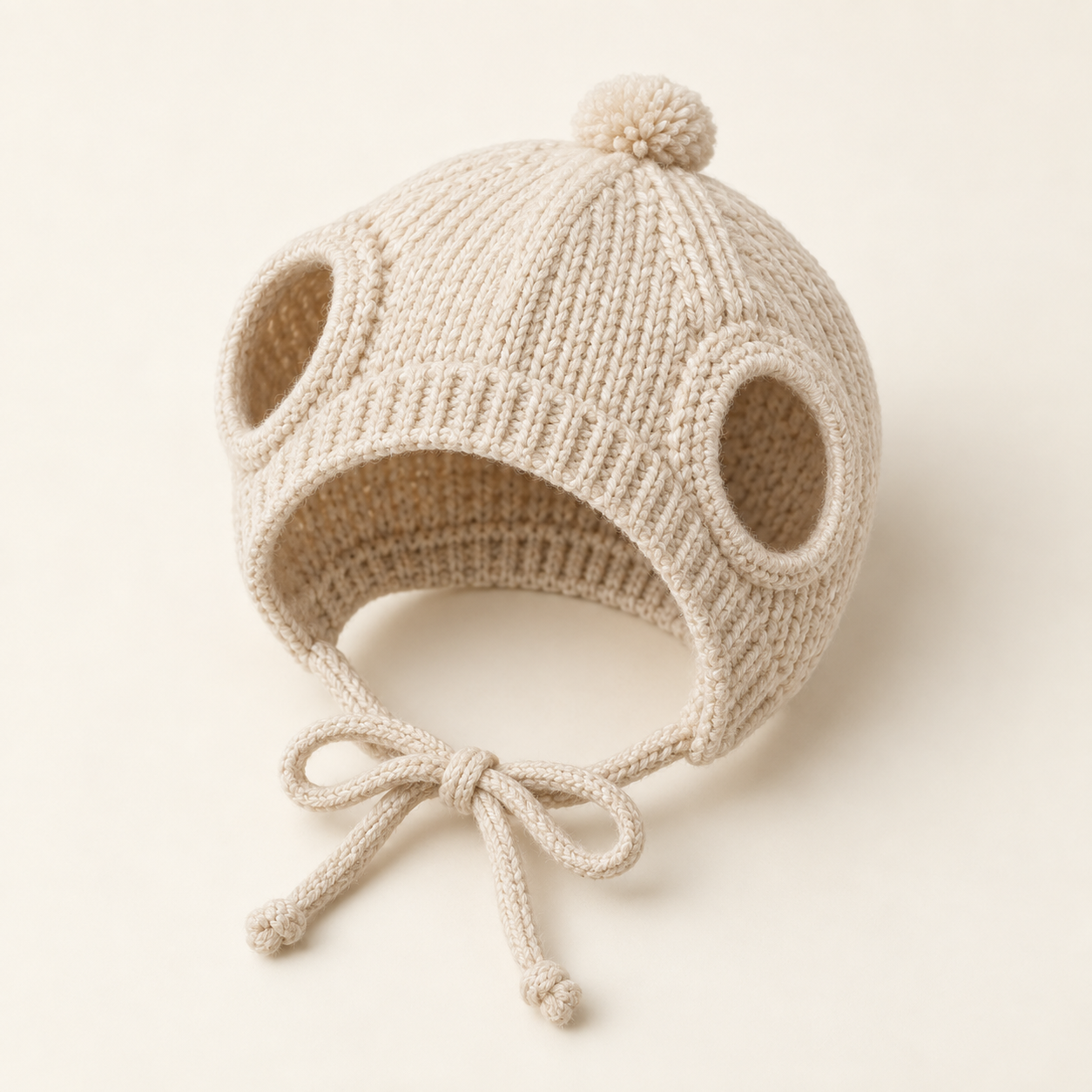 Oatmeal Cozy Knit Dog Hat